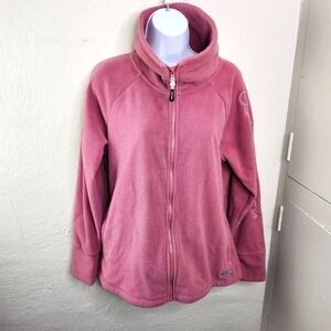 Calvin Klein Coat Women Large Mauve Pink Zip-Up Jacket